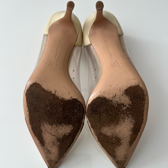 Gianvito Rossi 85 Plexi offwhite patent leather pumps, size 38.5 (US 8) - Picture 8 of 11